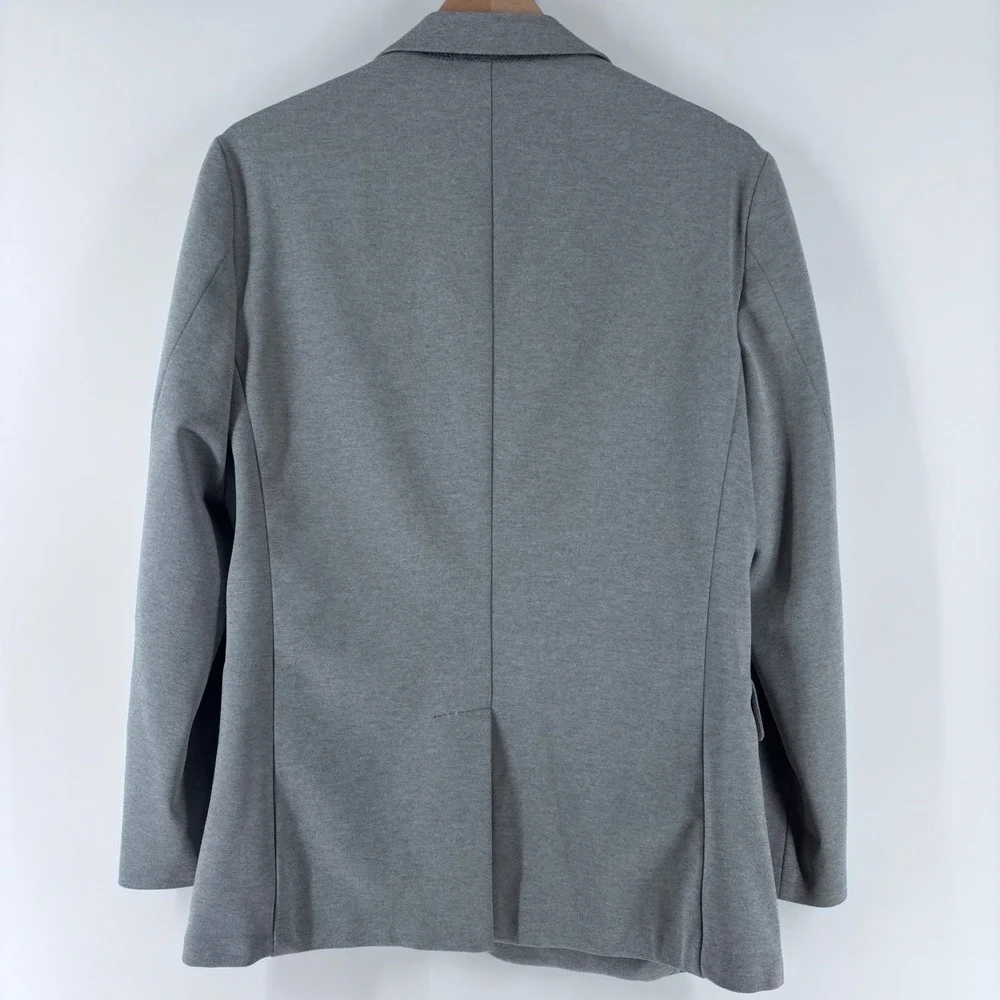 Banana Republic Blazer Mens 38S Grey Tailored Fit Stretch Business Sport Coat